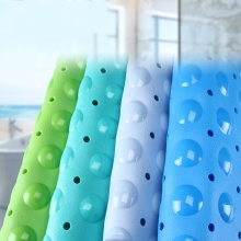 Square Non-Slip Bath Mats with Suction Cups - 21 Inch Tub Mats