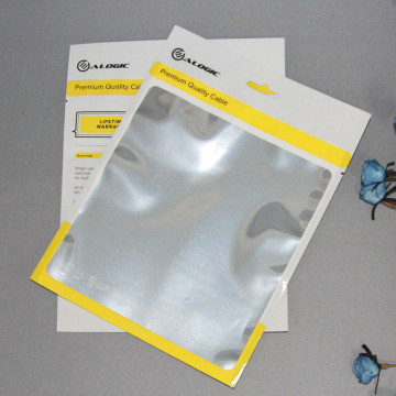 Resealable plastic packaging zipper bag