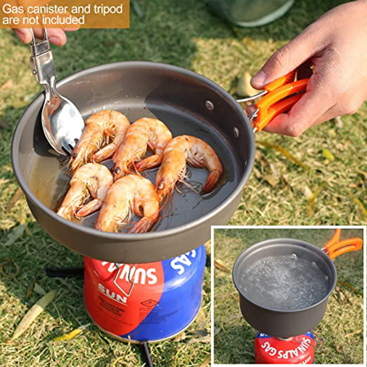 Hiking & Outdoors Pan-Frying Nonstick Camping Frying Pan with Folding Handle, Portable Pan for Camping and Picnic