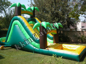 backyard tree inflatable water slide for kids