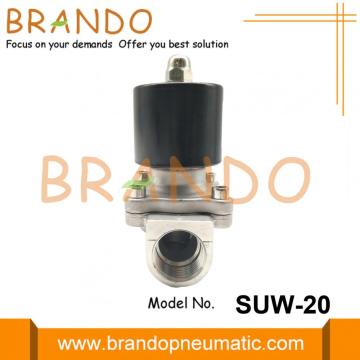 Válvula solenoide de agua de acero inoxidable SUW-20 2S200-20 3/4 &#39;&#39;