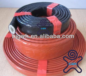 fireproof silicone rubber coated High bulk fibreglass sleeving