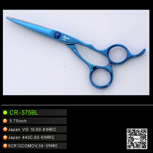 Japanese Steel Colored Hair Scissors (CR-575BL)