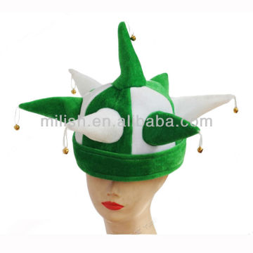 funny green white carnival football clown Jester top Hats for kids MH-1726