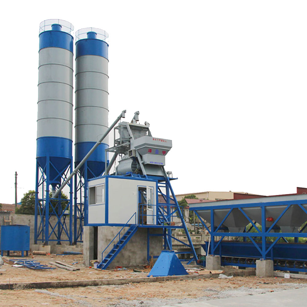 Low cost modular electrical concrete mixing plant