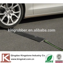 Black durable rubber road cable protector humps