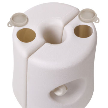 Solar Umbrella Base: Cylindrical Water Tent Socket Plastic Outdoor Product