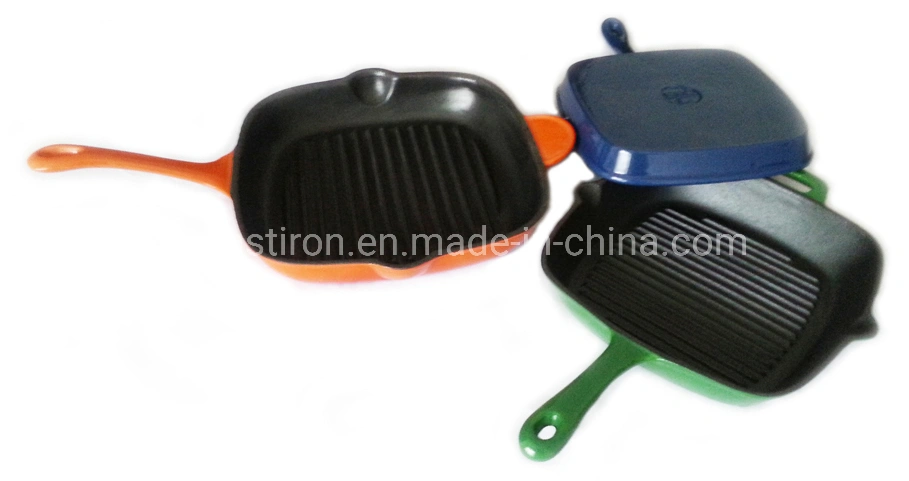 Nonstick Enamel Porcelain Cast Iron Grill Pan China Manufacturer