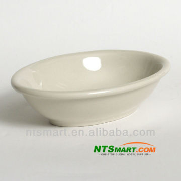 Pure White Porcelain Oval Bowl