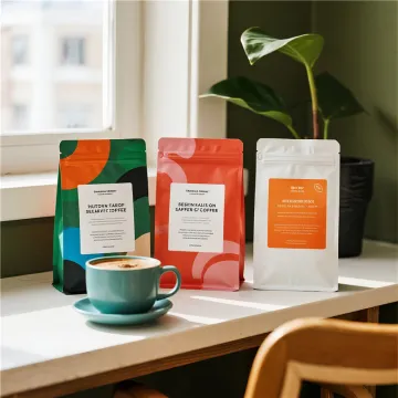 Eco-Friendly Recyclable Flat Bottom Coffee Bags