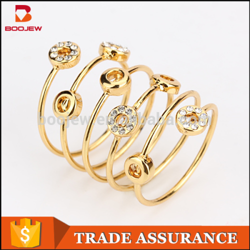 Fashiom jewelry 2016 simple gold plated zircon finger ring jewelry Saudi gold jewelry alloy ring for women