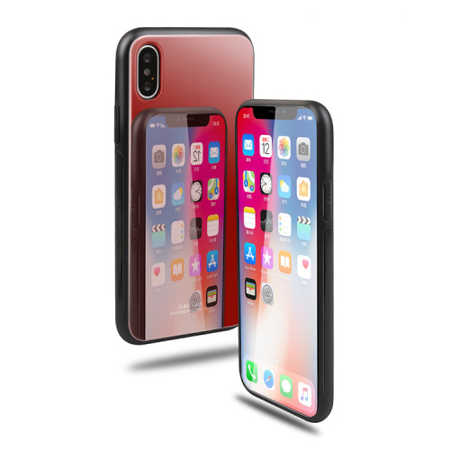 Protective Tempered Glass Back Case For iPhone X