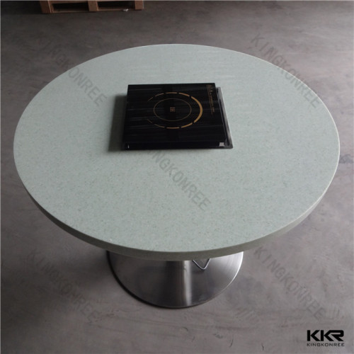 Custom Round Solid Surface Restaurant Hot Pot Table (KKR-T1501152)