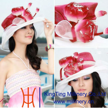 2014 Top Sell Natural Straw Sinamay hats