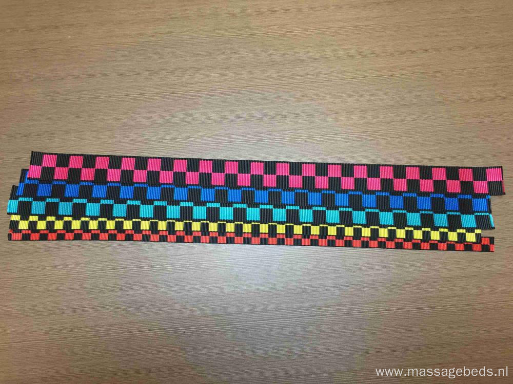 Multi Color Dyed Yarn Polyester Webbing