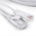 Kabel Ethernet Cat6 100 stóp płaski biały z klipsami