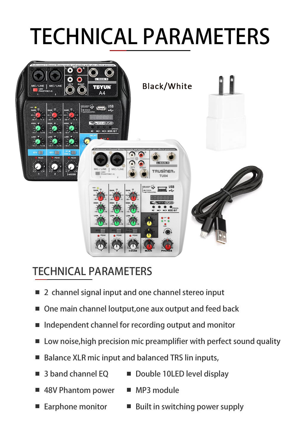 Top Quality Studio Audio Mixer Usb Record