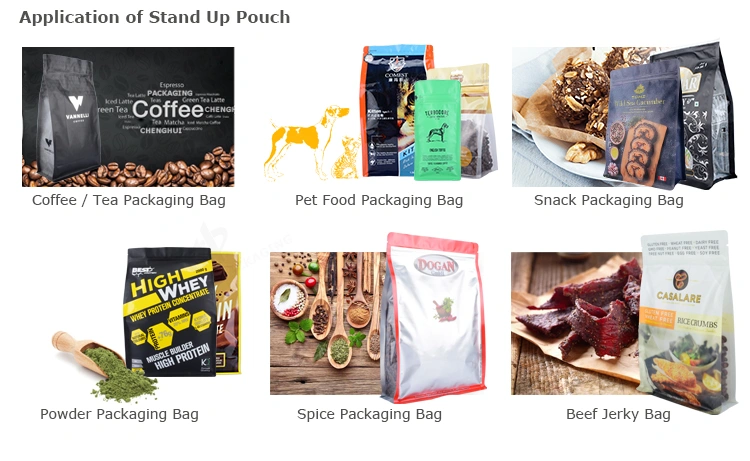 Biodegradable Food Plastic Packaging Nut Pet Film Aluminum Foil Ziplock Plastic coffee Box Bag