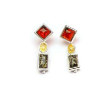 Nice-looking sterling silver 925 drop earrings