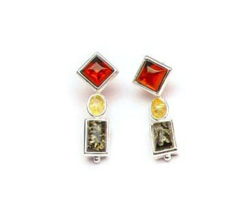 Nice-looking sterling silver 925 drop earrings