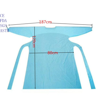 blouse d&#39;isolement jetable avec trou pour le pouce FDA AAMI Level3