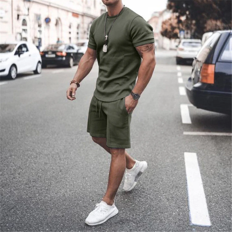 Superstarer Short-Sleeved T-Shirt and Shorts Two-Piece Men′ S Sports Leisure Suit