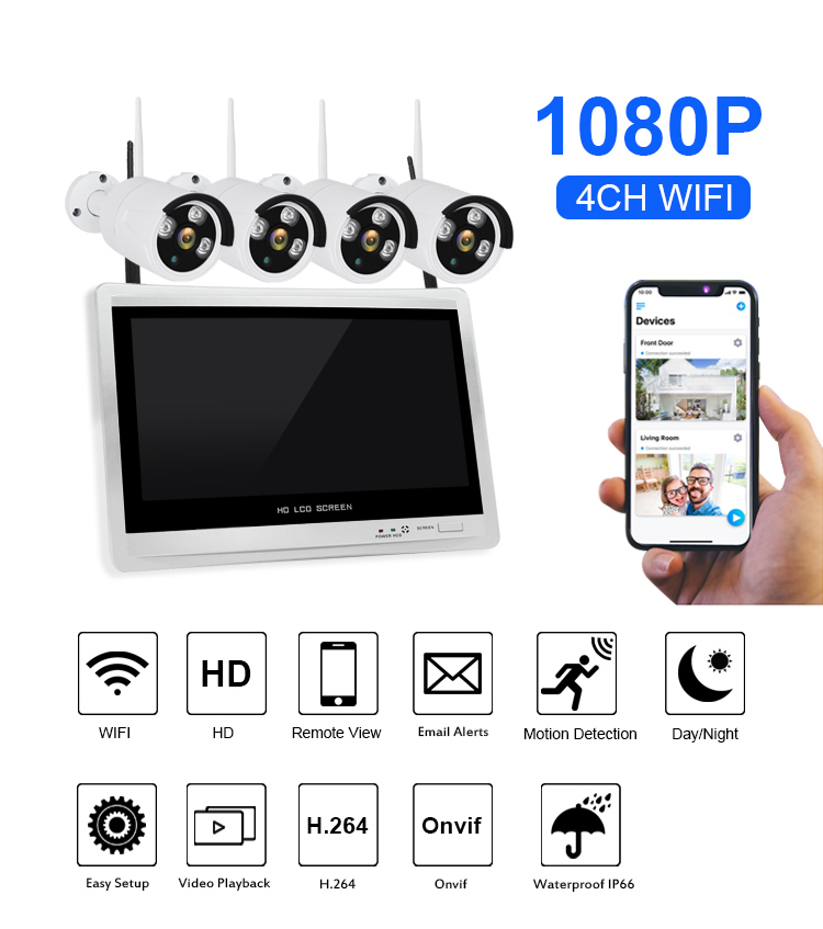 Kit de cámara WIFI 4CH 1080P 4CH