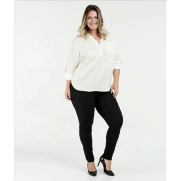 2020 Plus Size Langarmbluse