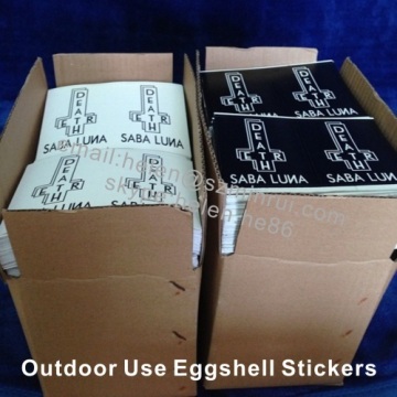 Customized Outdoor Use Waterproof Eggshell Stickers 