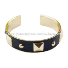 Factory sale metal leather bangles