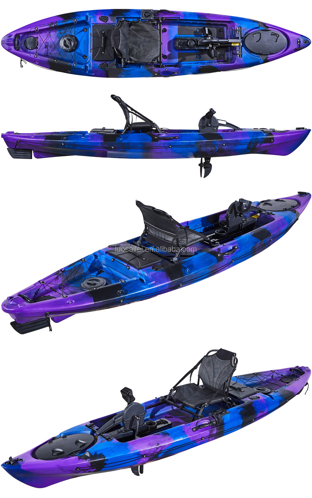 LSF Newly developed 12ft hybrid sea pedal drive fishing kayak