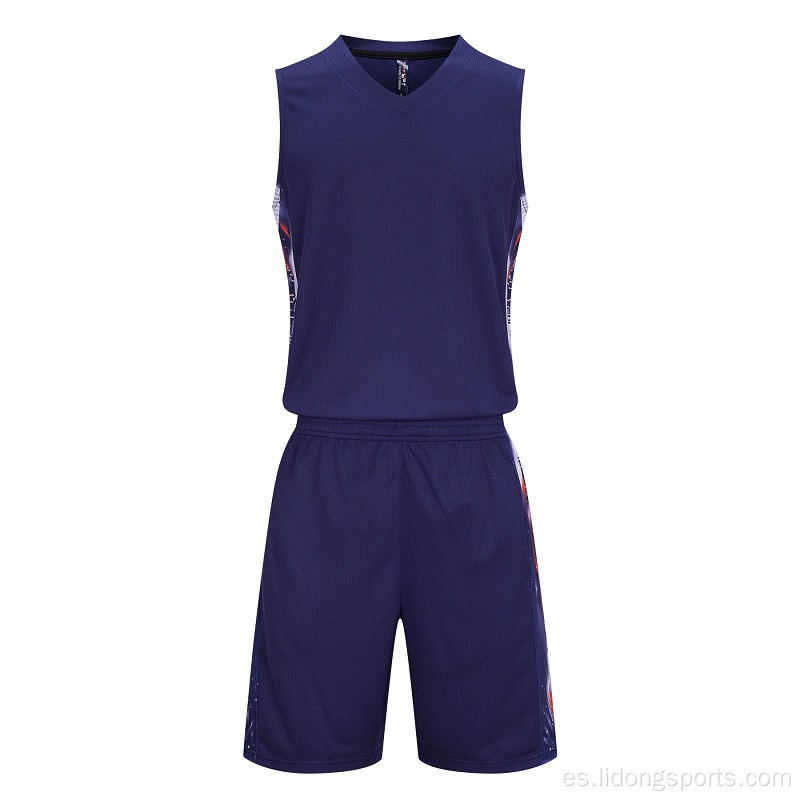 Set de uniforme de baloncesto de hombres personalizados ropa de baloncesto juvenil