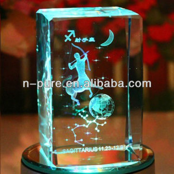 Crystal 3D Laser Engraving of Twelve Constellation inside