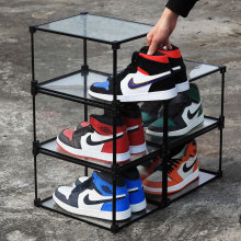 Transparent Acrylic Shoe Box: AJ Storage Display Case - Assemble, Stackable, Magnetic