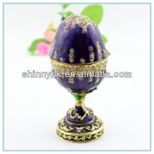 Egg shape metal jewelry box gifts for easter