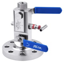 316SS Double Block and Bleed Valve Flange to NPT Connection