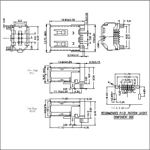 IEFM01-1394 6P Receptacle SMT