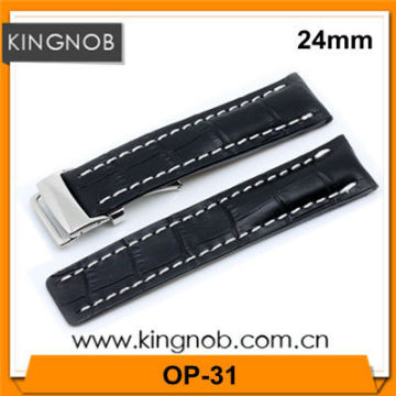 Made in China 24mm leather straps for Breitling Watches