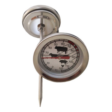 Stainless Steel Oven Safe Meat Thermometer With Animals Printing