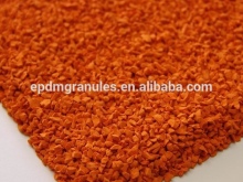 orange EPDM rubber Granules for Playgrounds Surfaces