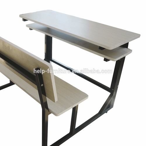 Attached university desk and chair