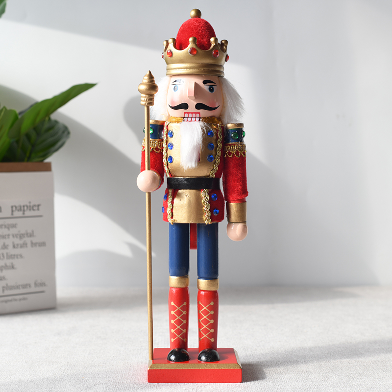 Nutcracker ไม้คลาสสิก 30 ซม. สำหรับการตกแต่งคริสต์มาส