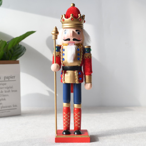 30cm Nutcracker Kayu Klasik untuk Hiasan Krismas