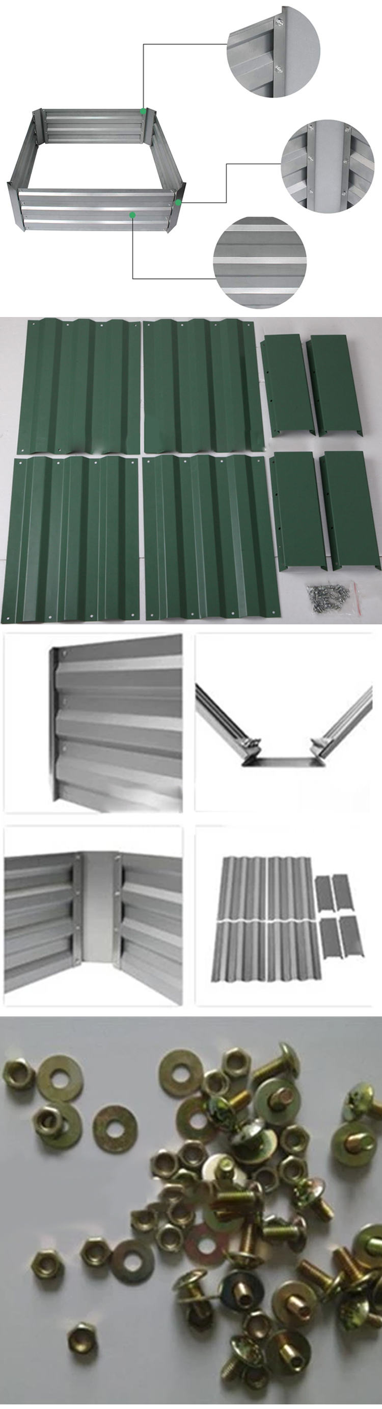 High quality cheap price galvanized steel raised planter