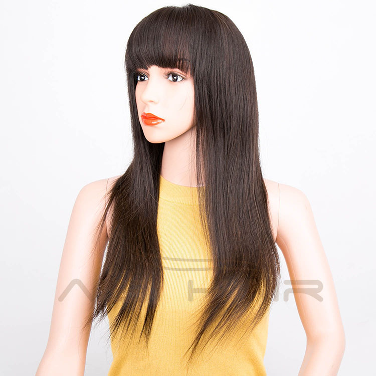 Aisi Hair 2018 New Arrival 16 Inch Long Silky Straight Natural Black Brazilian Full Lace Human Hair Wigs For Black Women