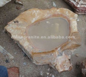 natural stone birdbath
