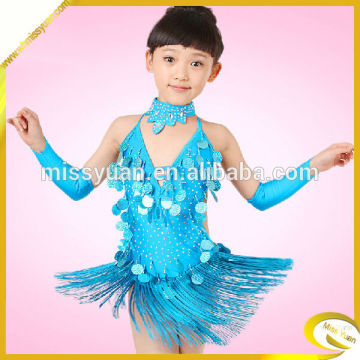 China Girls Sequin Tassel Latin Dance Dress