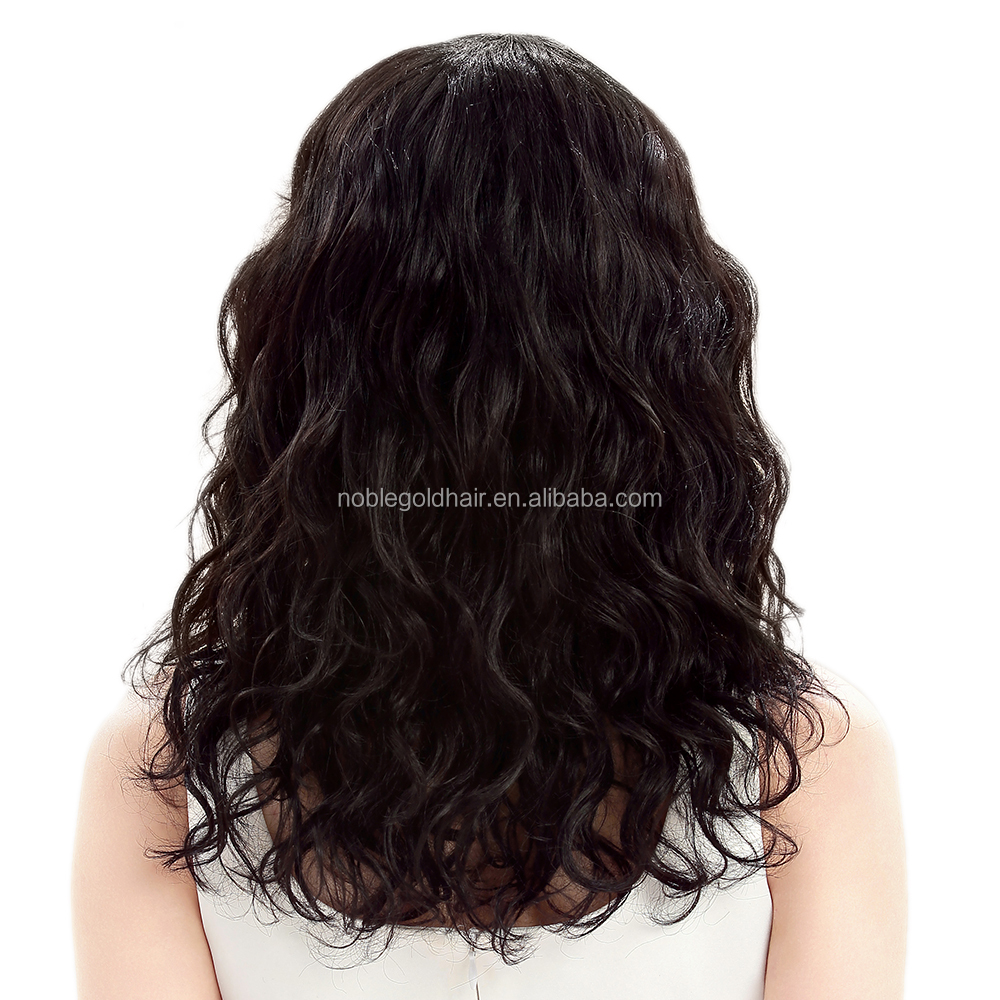 Wholesale Long Women water Weave  lace part wig High Quality Color high temperature fiber Synthetic Hair Wig With Bangs