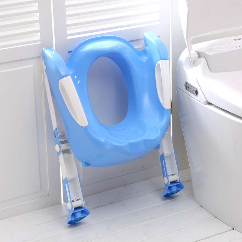 Safe Non-Slip Potty Training Folding Toilet Seat with Step Stool Ladder Baby Toddler Kid Children Toilet Training Seat Wide Step