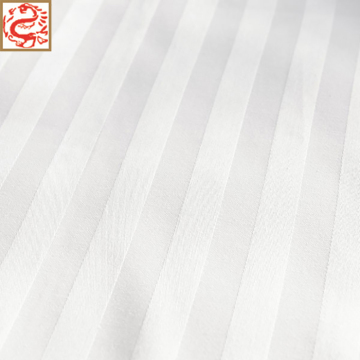 2cm stripe white egyptian cotton fabric for sheets